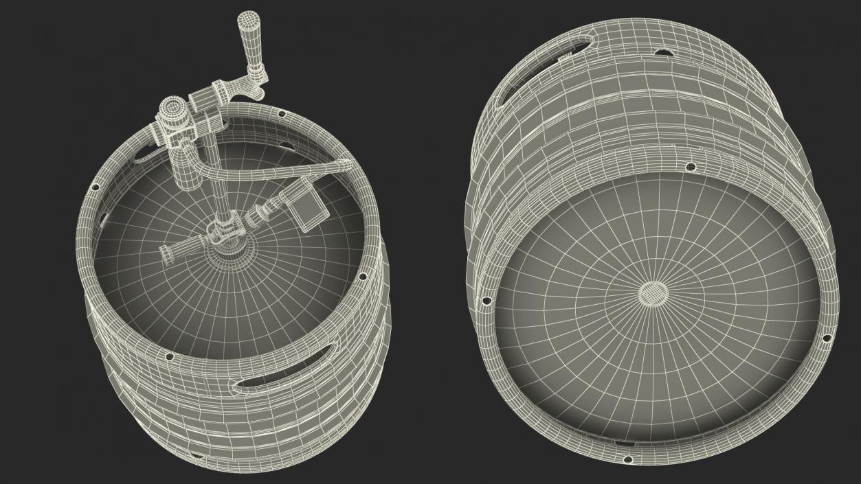 3D model Beer Keg 30L with Portable Tap