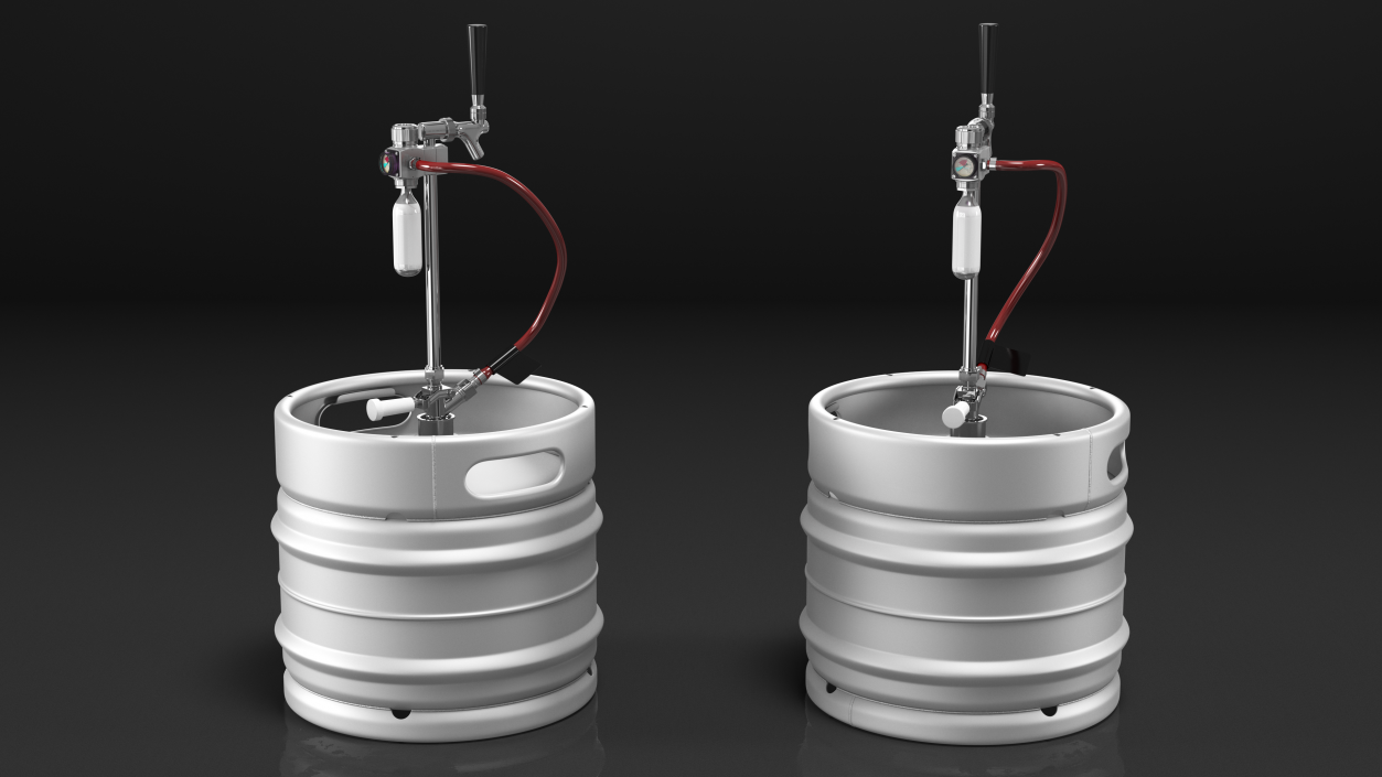 3D model Beer Keg 30L with Portable Tap