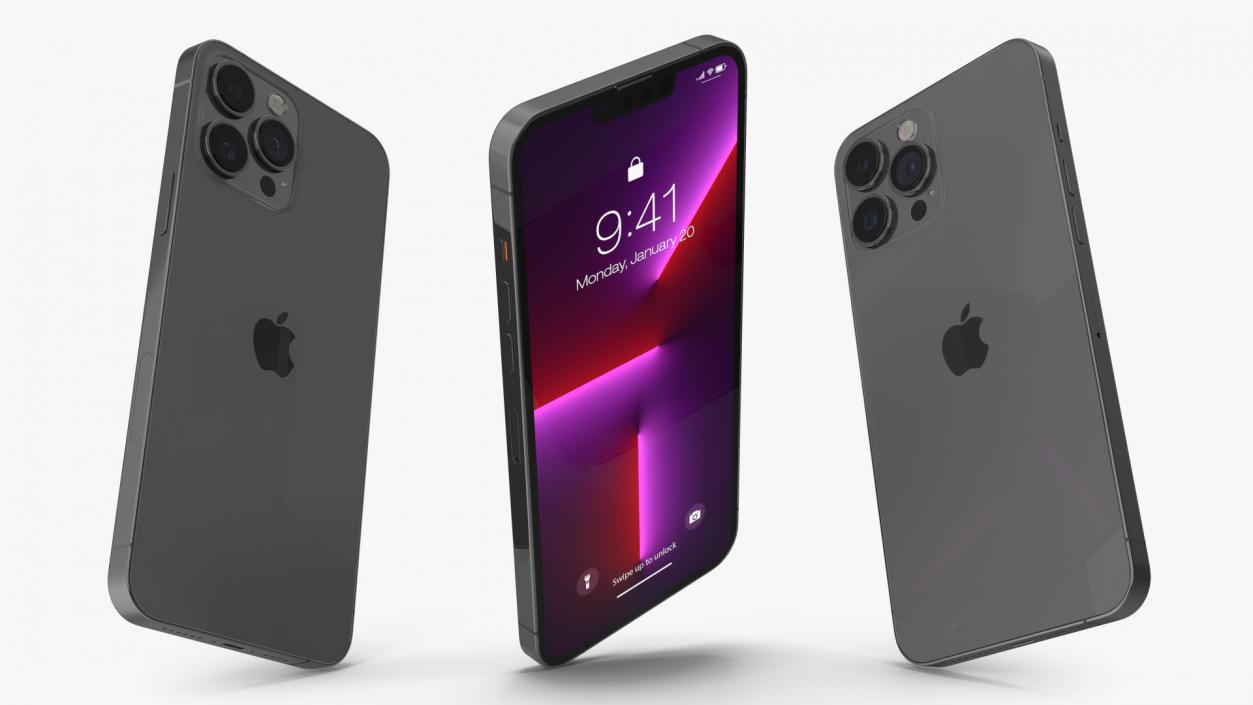 3D iPhone 13 Pro Max Graphite