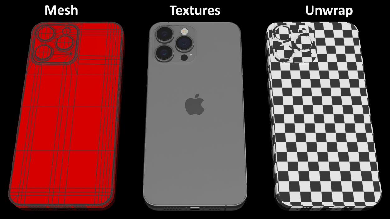 3D iPhone 13 Pro Max Graphite