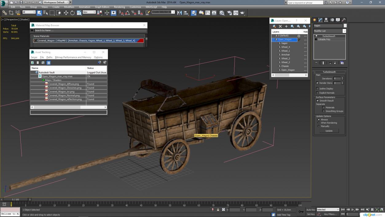 3D model Open Wagon