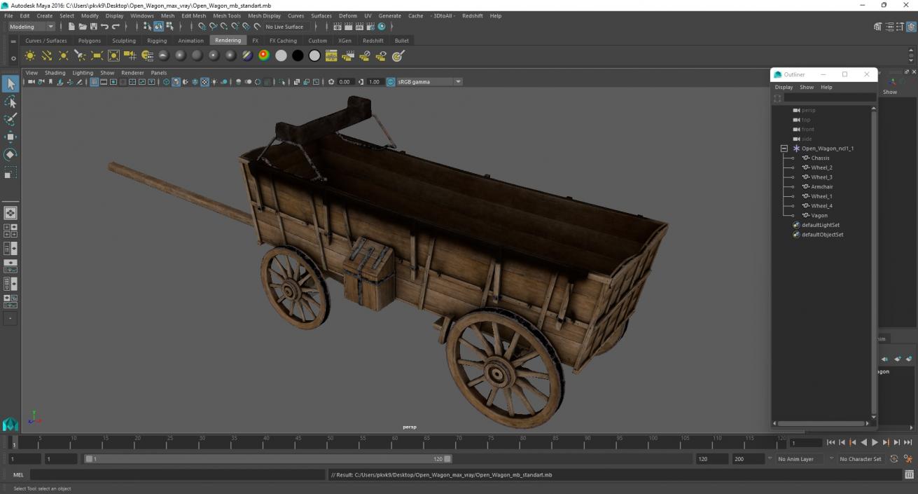 3D model Open Wagon