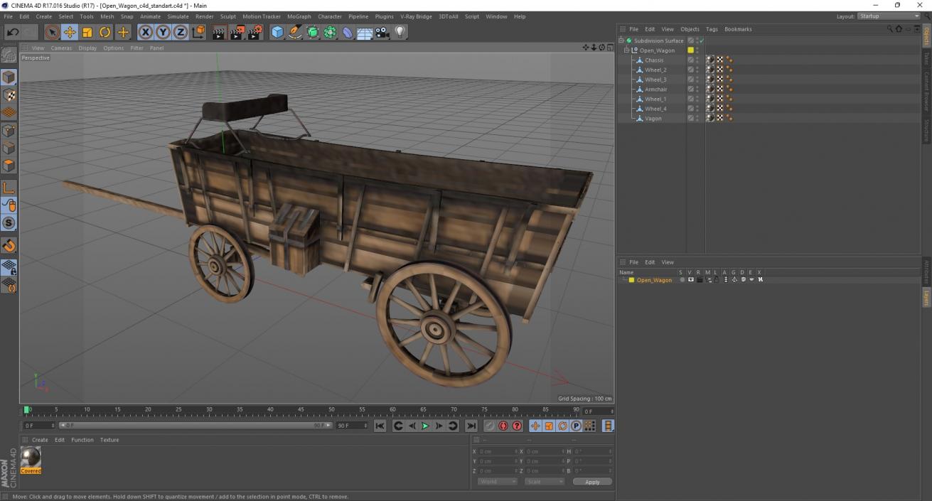 3D model Open Wagon