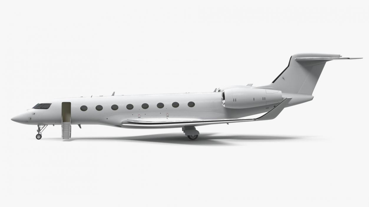 3D Large Private Jet Rigged for Cinema 4D model