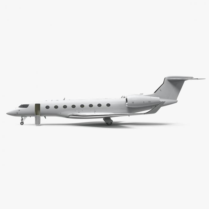 3D Large Private Jet Rigged for Cinema 4D model