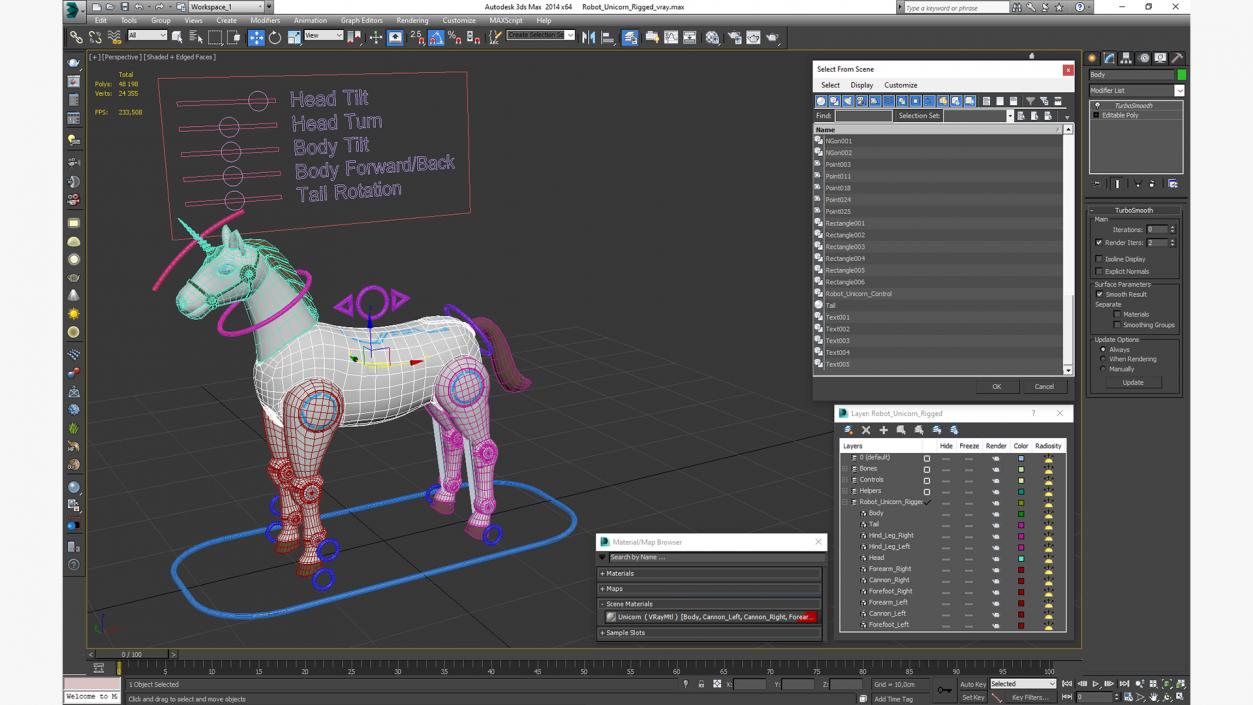 3D model Robot Unicorn Rigged