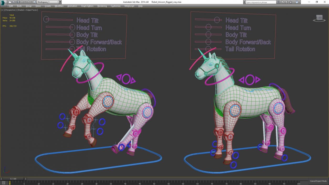 3D model Robot Unicorn Rigged