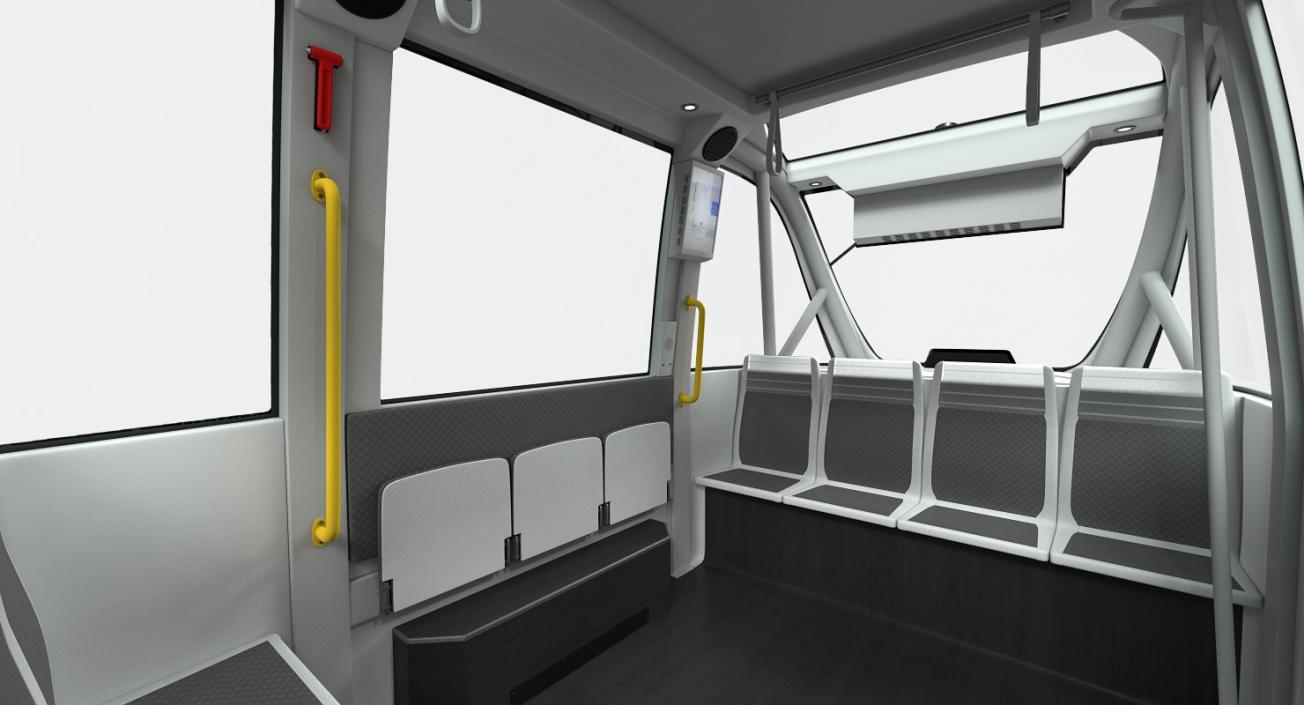 Self Driving Buses Collection 3D model