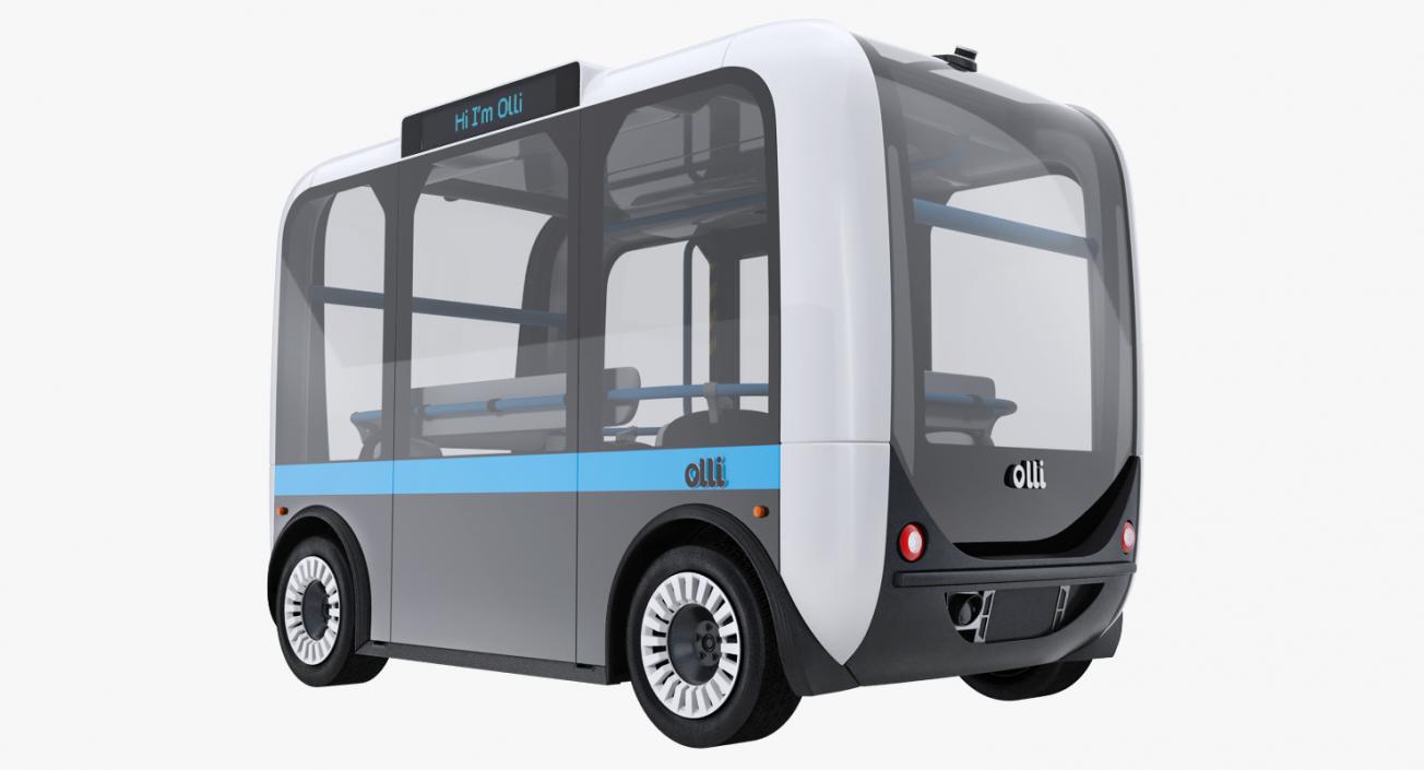 Self Driving Buses Collection 3D model