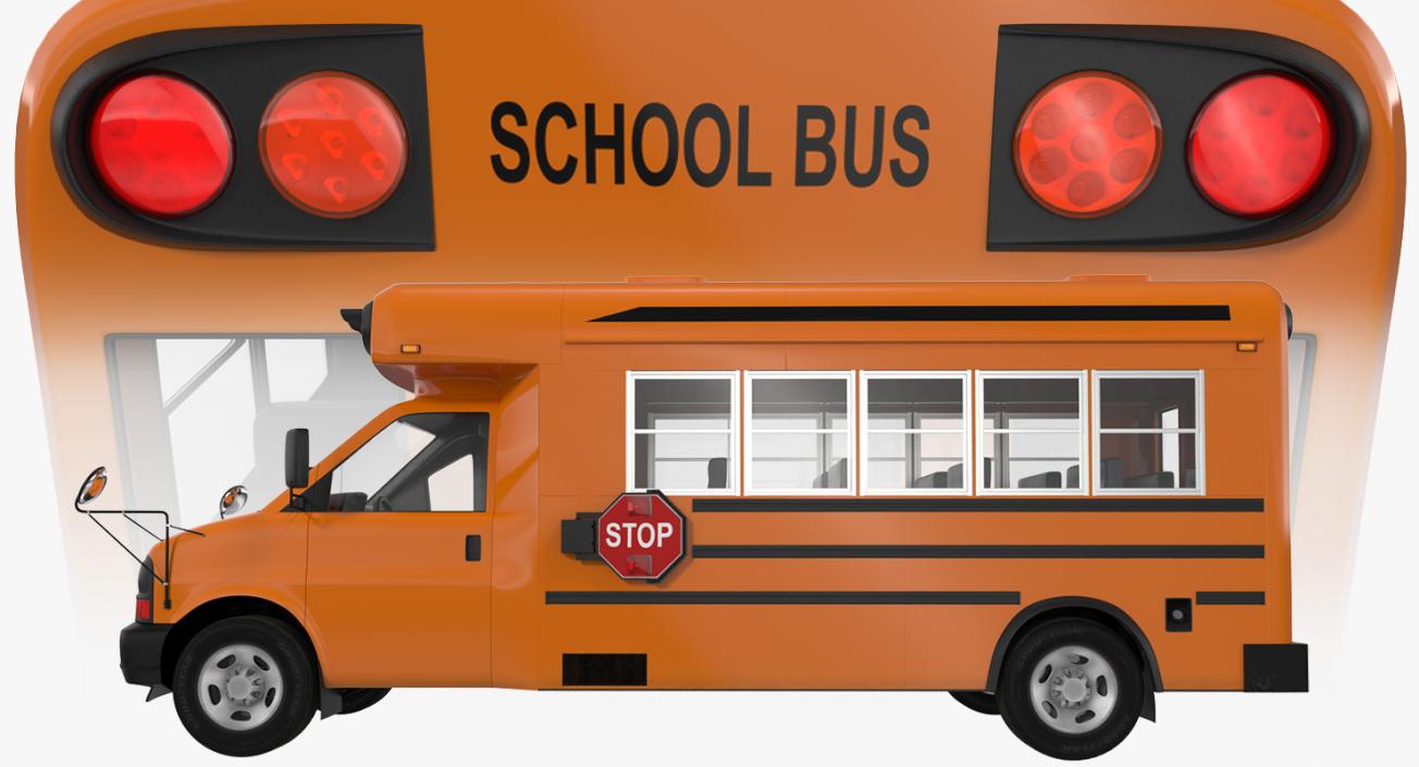 3D Small School Bus