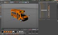 3D Small School Bus