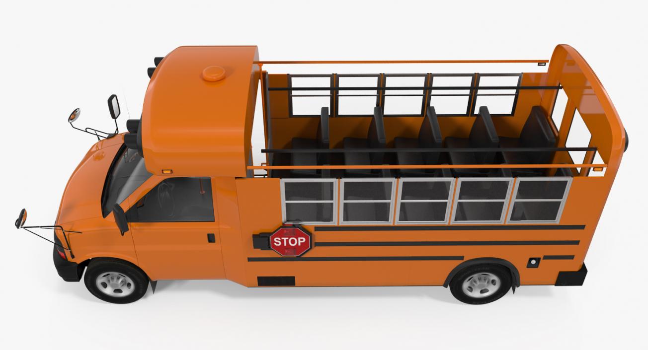 3D Small School Bus