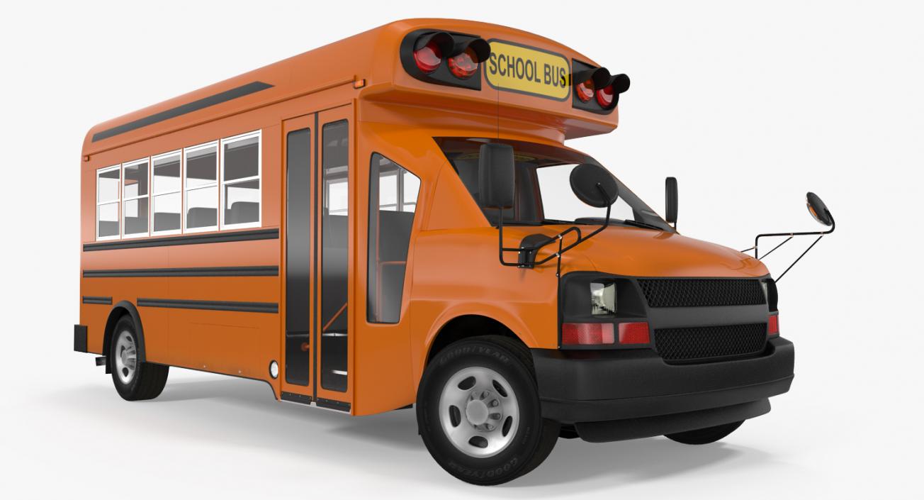 3D Small School Bus