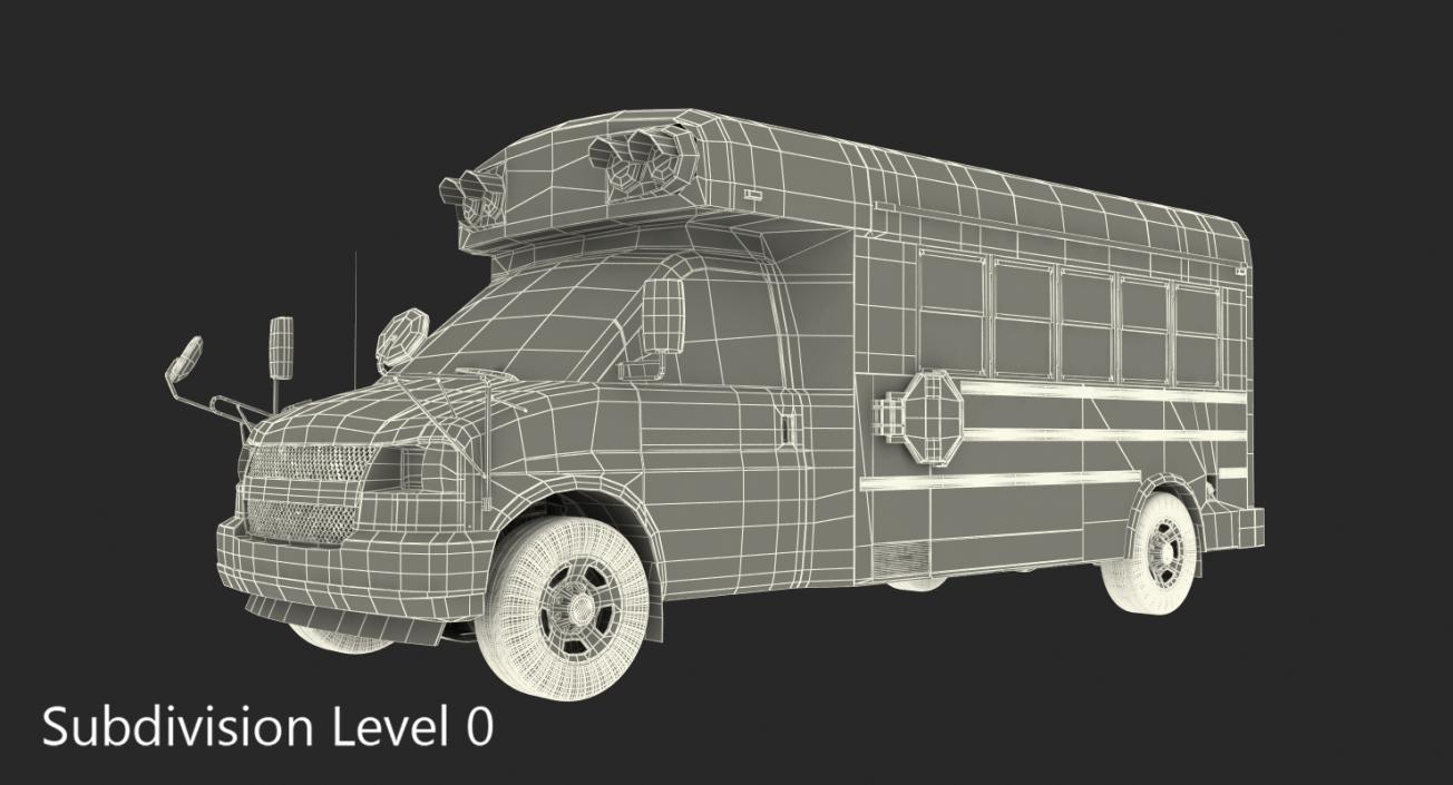 3D Small School Bus