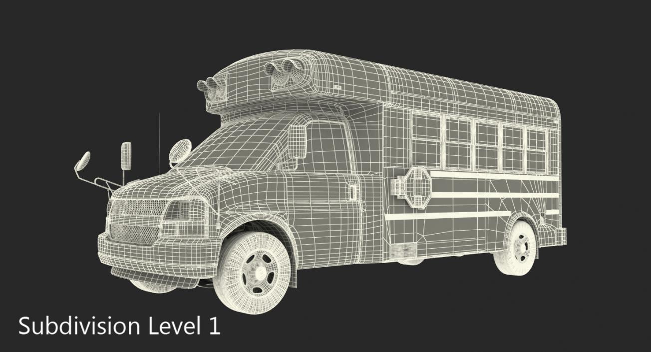 3D Small School Bus