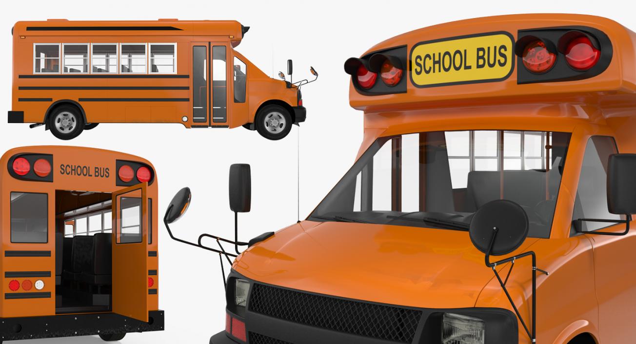 3D Small School Bus