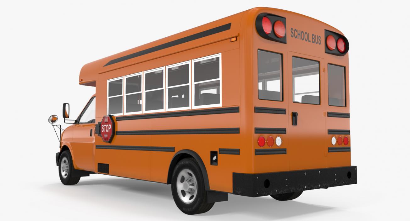 3D Small School Bus