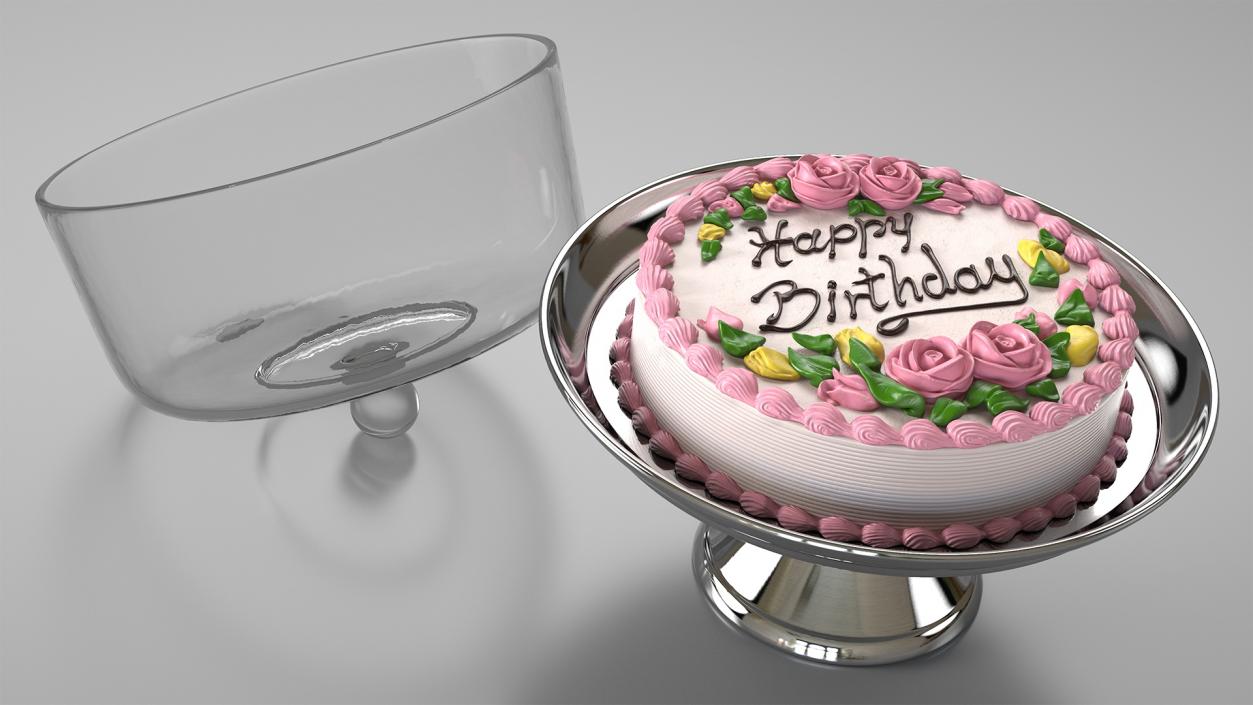 3D Elderly Woman with Cake Preparings  Collection