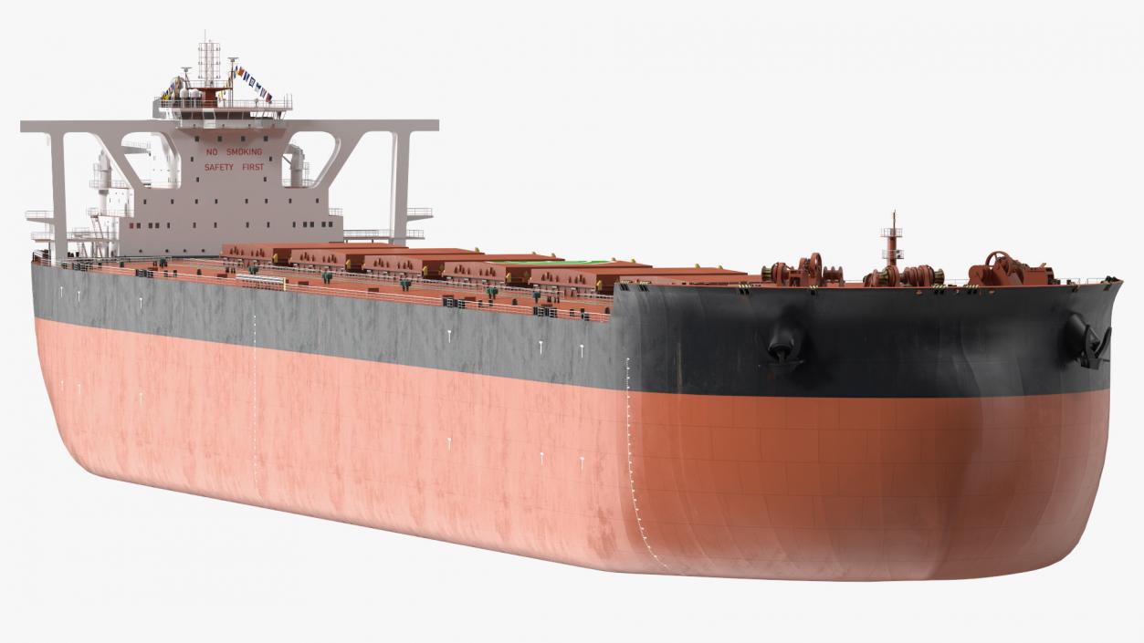 Bulk Carrier Ship Dirty Empty 3D model