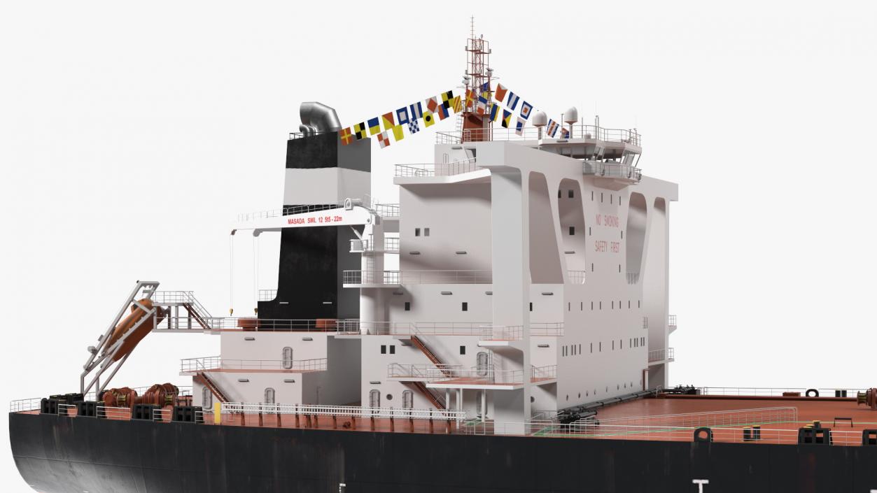 Bulk Carrier Ship Dirty Empty 3D model