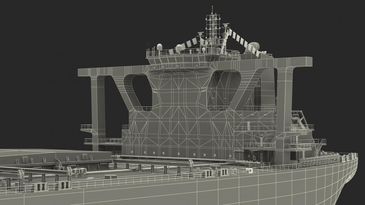 Bulk Carrier Ship Dirty Empty 3D model