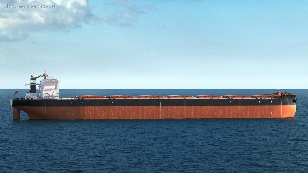 Bulk Carrier Ship Dirty Empty 3D model