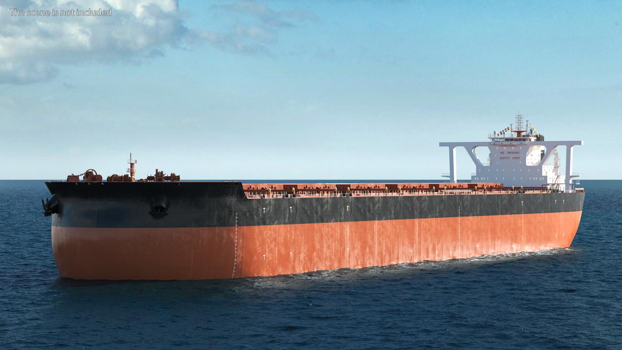 Bulk Carrier Ship Dirty Empty 3D model