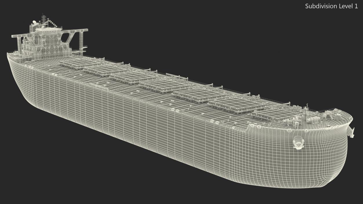 Bulk Carrier Ship Dirty Empty 3D model