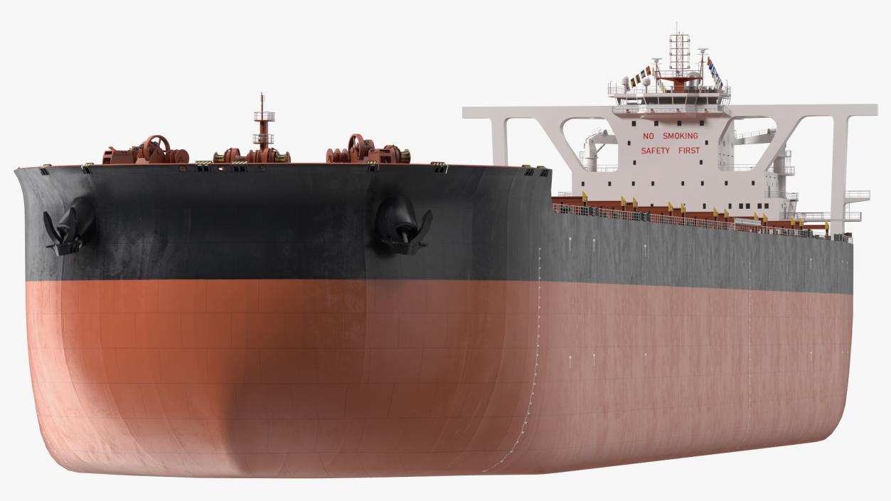 Bulk Carrier Ship Dirty Empty 3D model