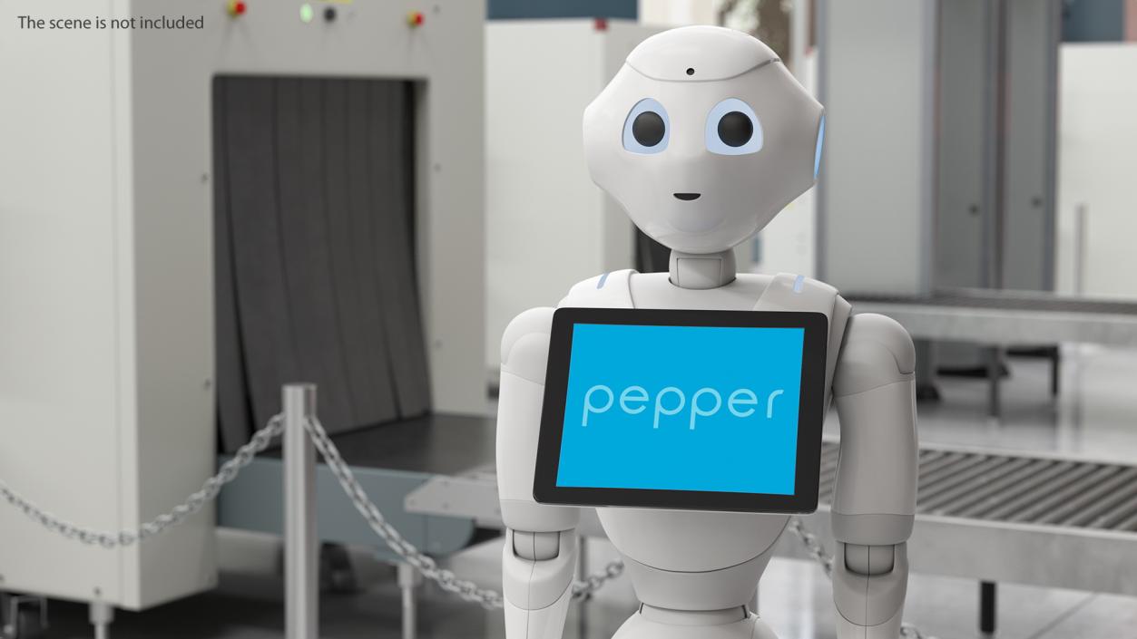 3D Pepper Robot Standing Pose