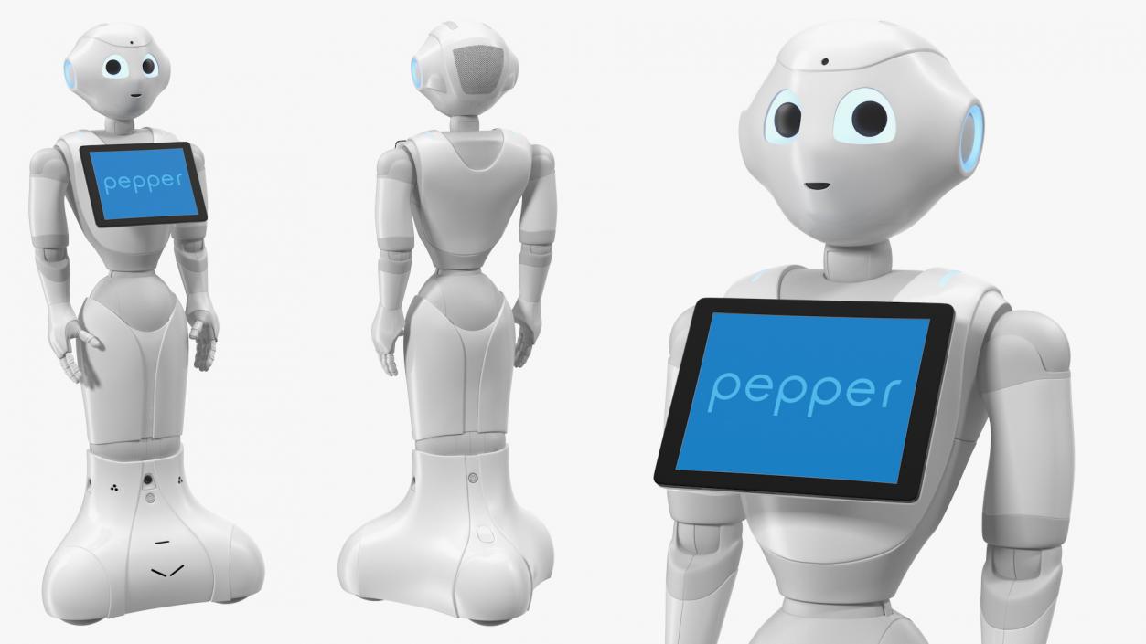 3D Pepper Robot Standing Pose