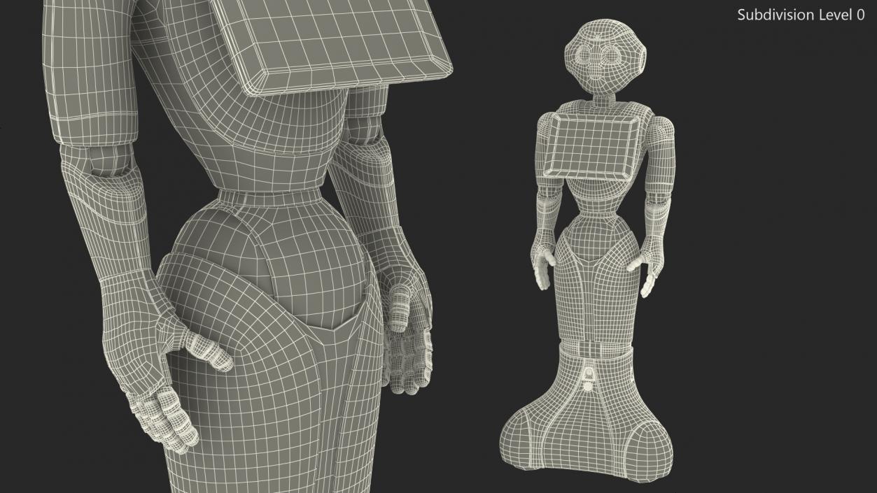 3D Pepper Robot Standing Pose