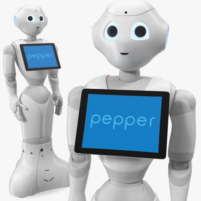 3D Pepper Robot Standing Pose