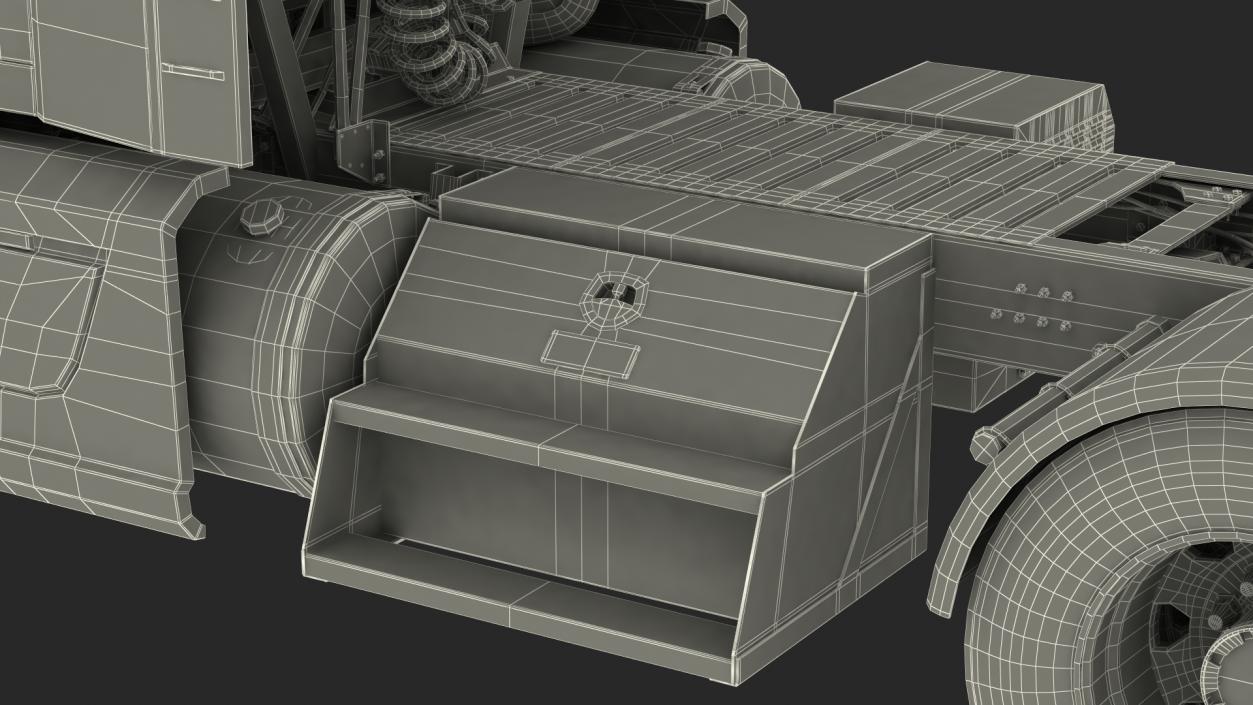 3D Semi Truck with Trailer Generic