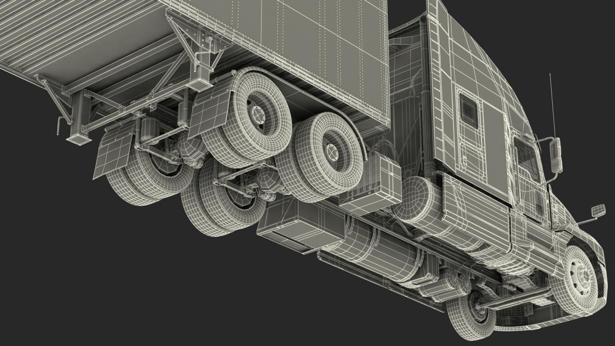 3D Semi Truck with Trailer Generic