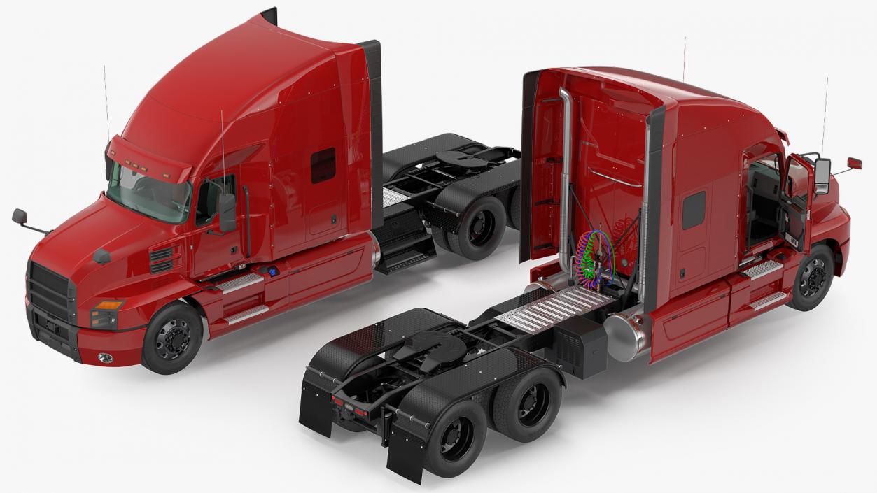 3D Semi Truck with Trailer Generic