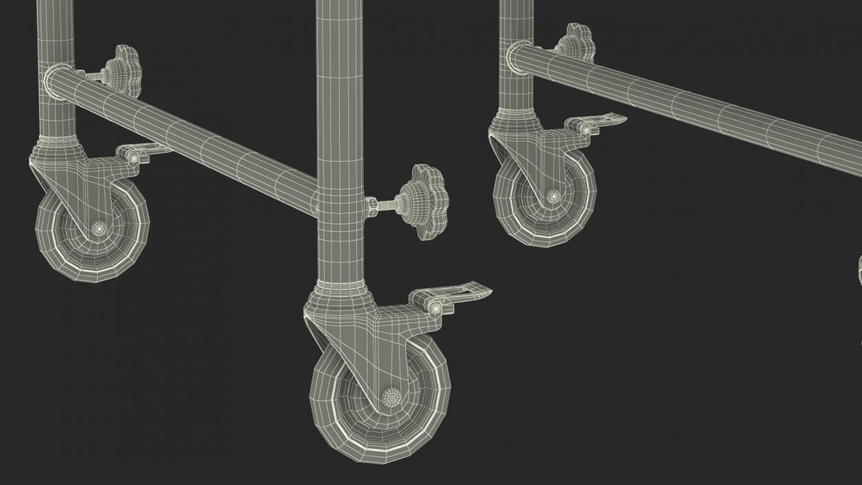 Folding Telescopic Roller Red 3D model