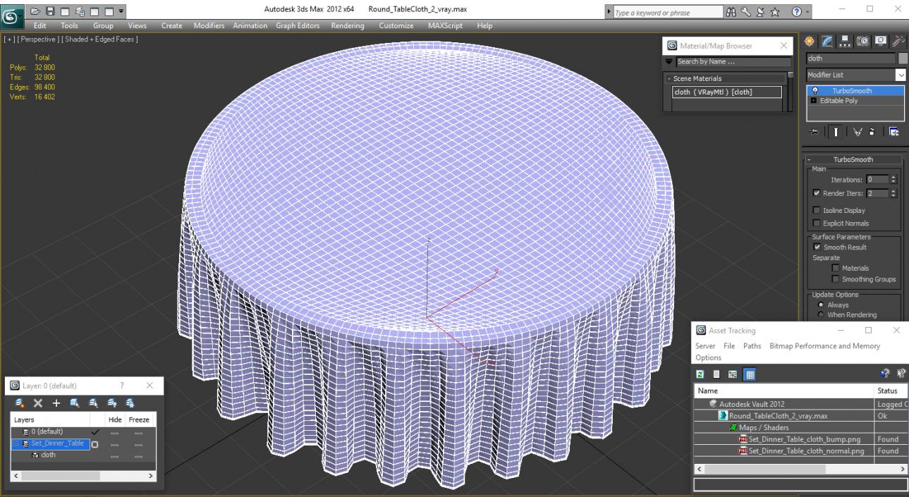 3D Round TableCloth 2 model