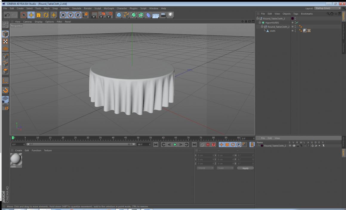 3D Round TableCloth 2 model