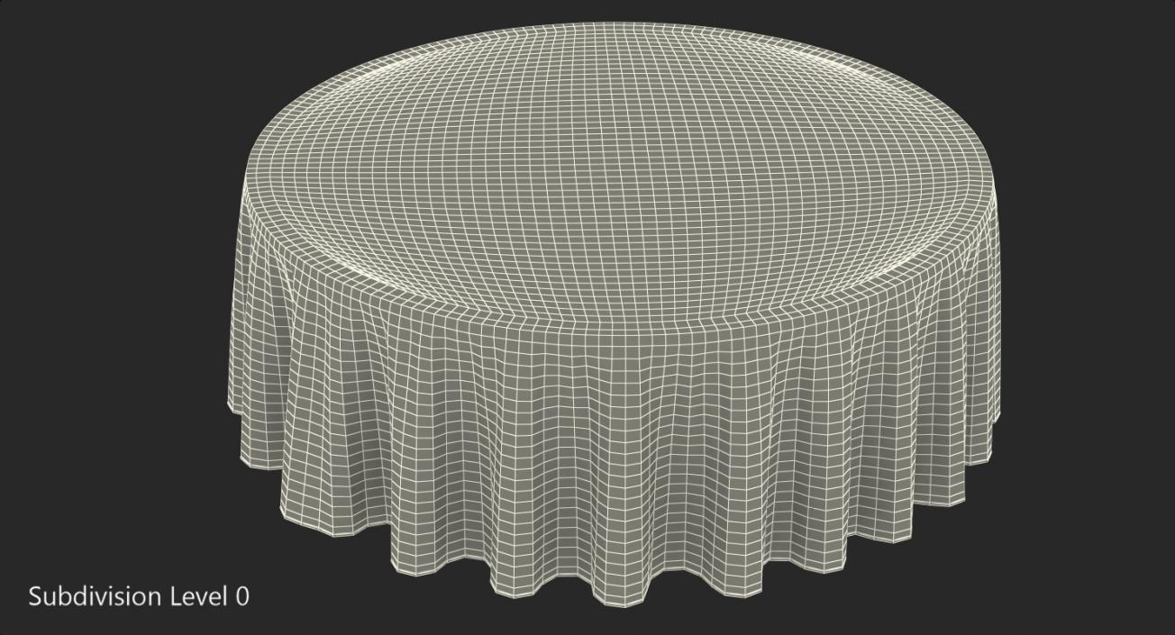 3D Round TableCloth 2 model