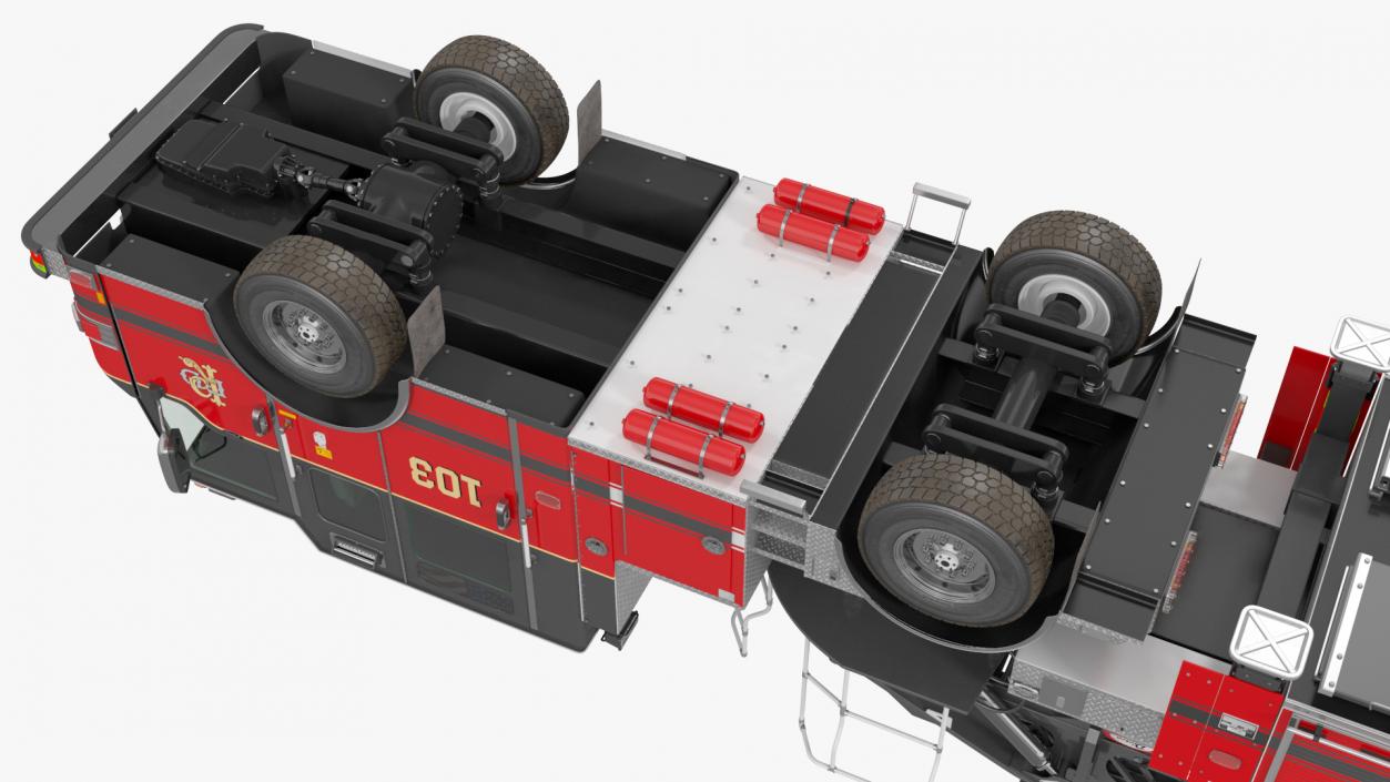 3D model Velocity Ascendant Black Fire Truck