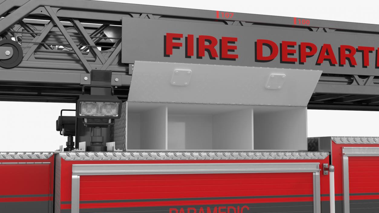 3D model Velocity Ascendant Black Fire Truck