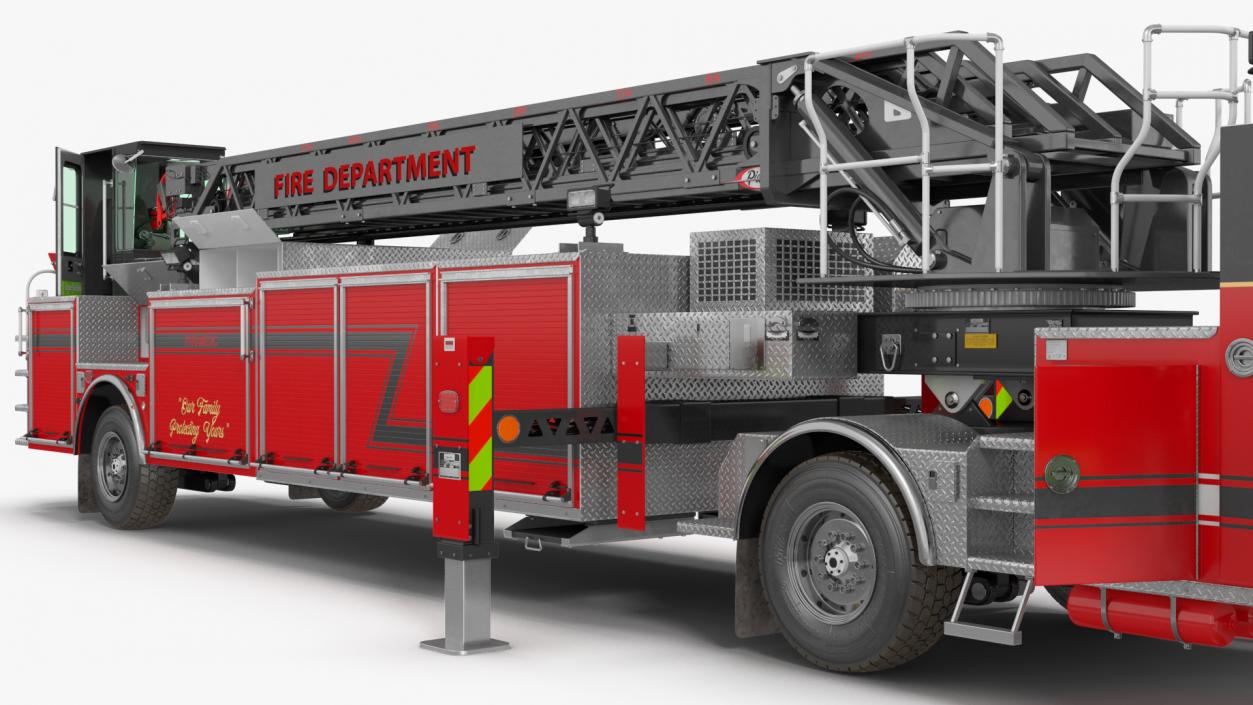 3D model Velocity Ascendant Black Fire Truck