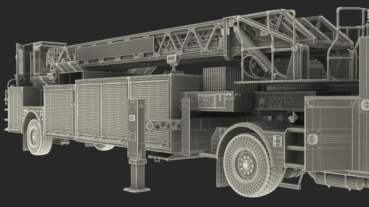 3D model Velocity Ascendant Black Fire Truck