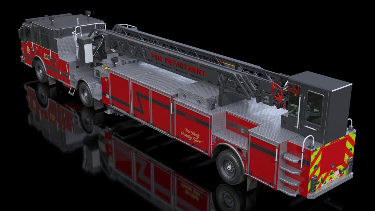 3D model Velocity Ascendant Black Fire Truck