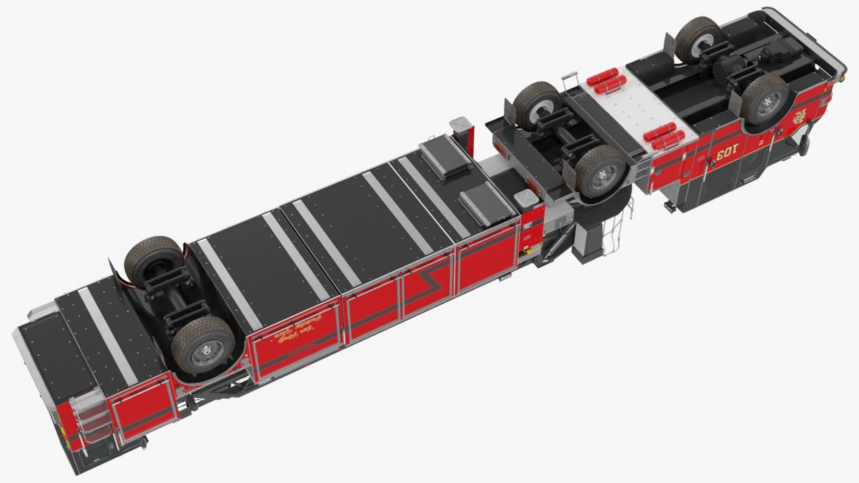 3D model Velocity Ascendant Black Fire Truck