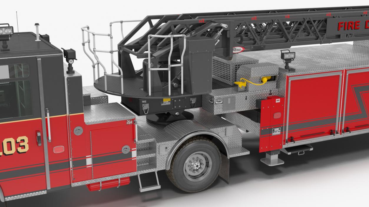 3D model Velocity Ascendant Black Fire Truck