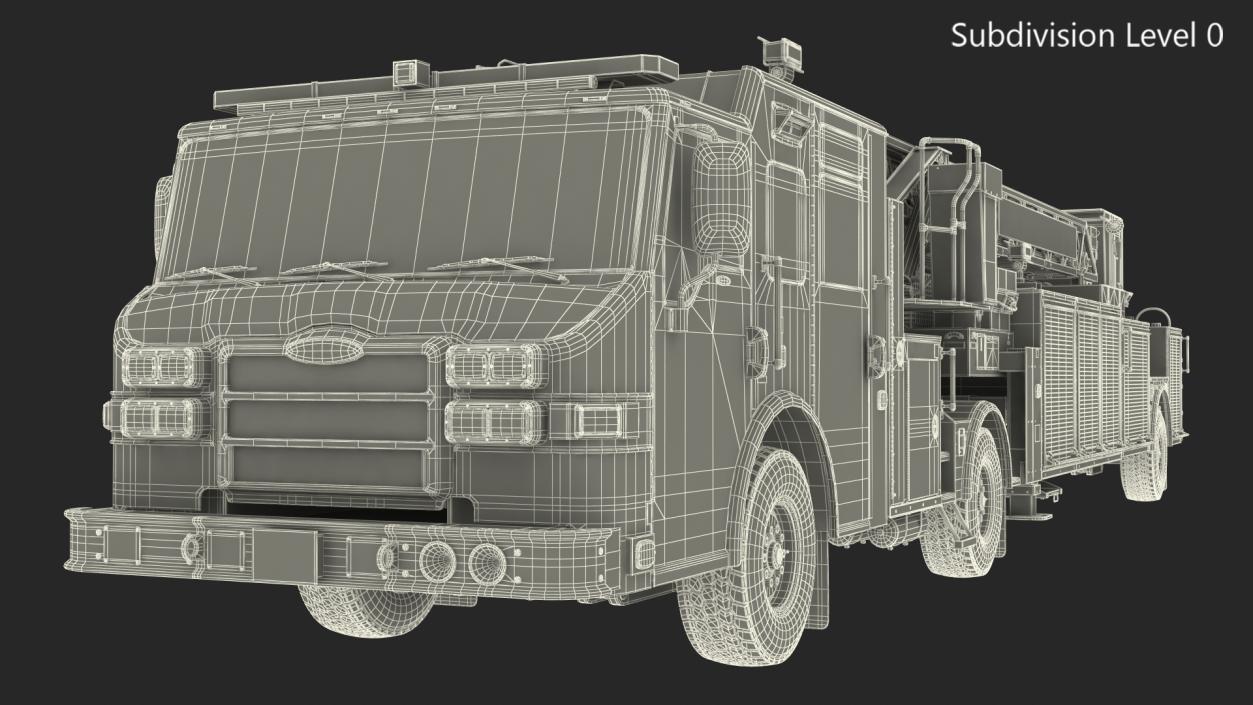 3D model Velocity Ascendant Black Fire Truck