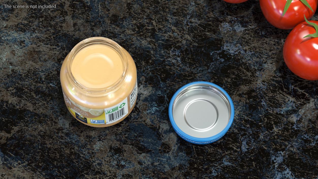 Banana Gerber Baby Food Jar 113g 3D