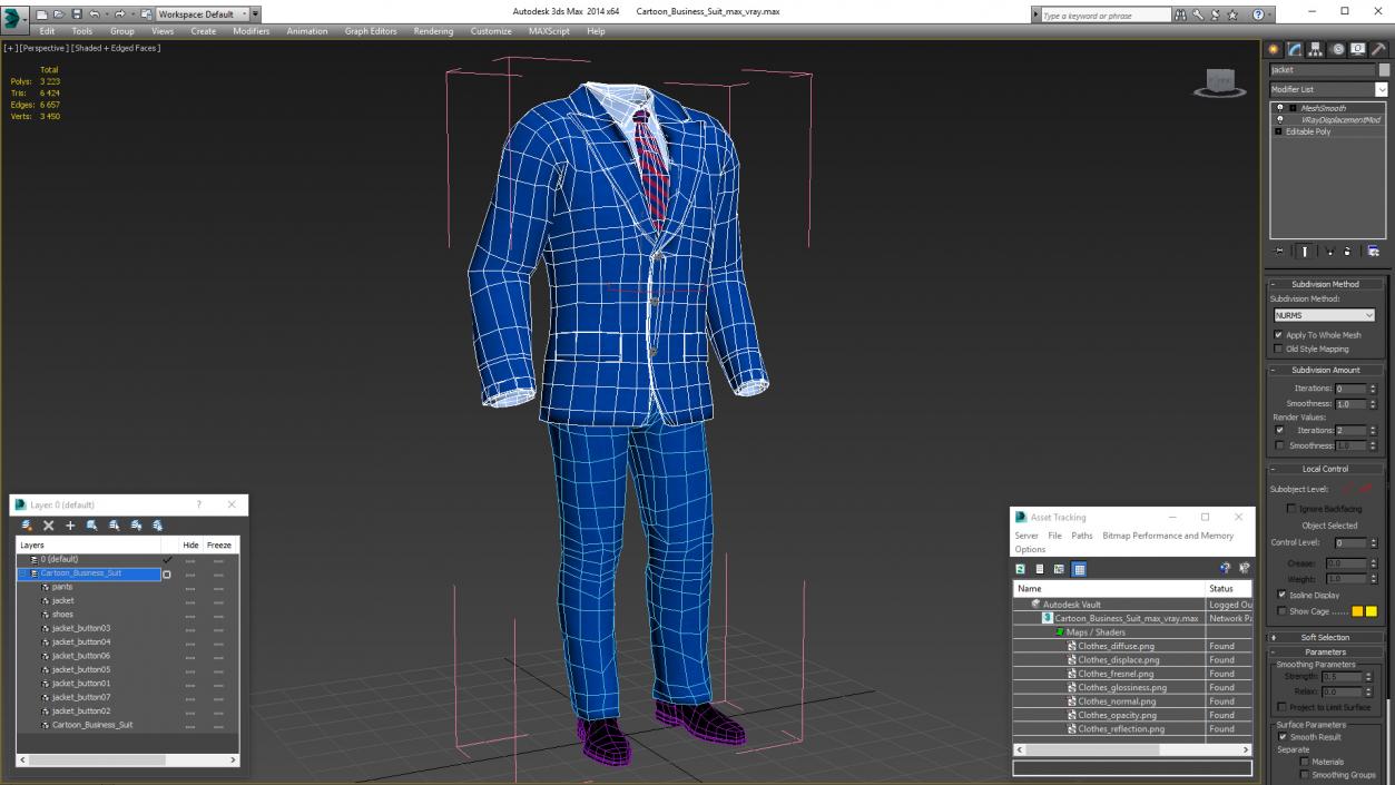 3D Cartoon Business Suit